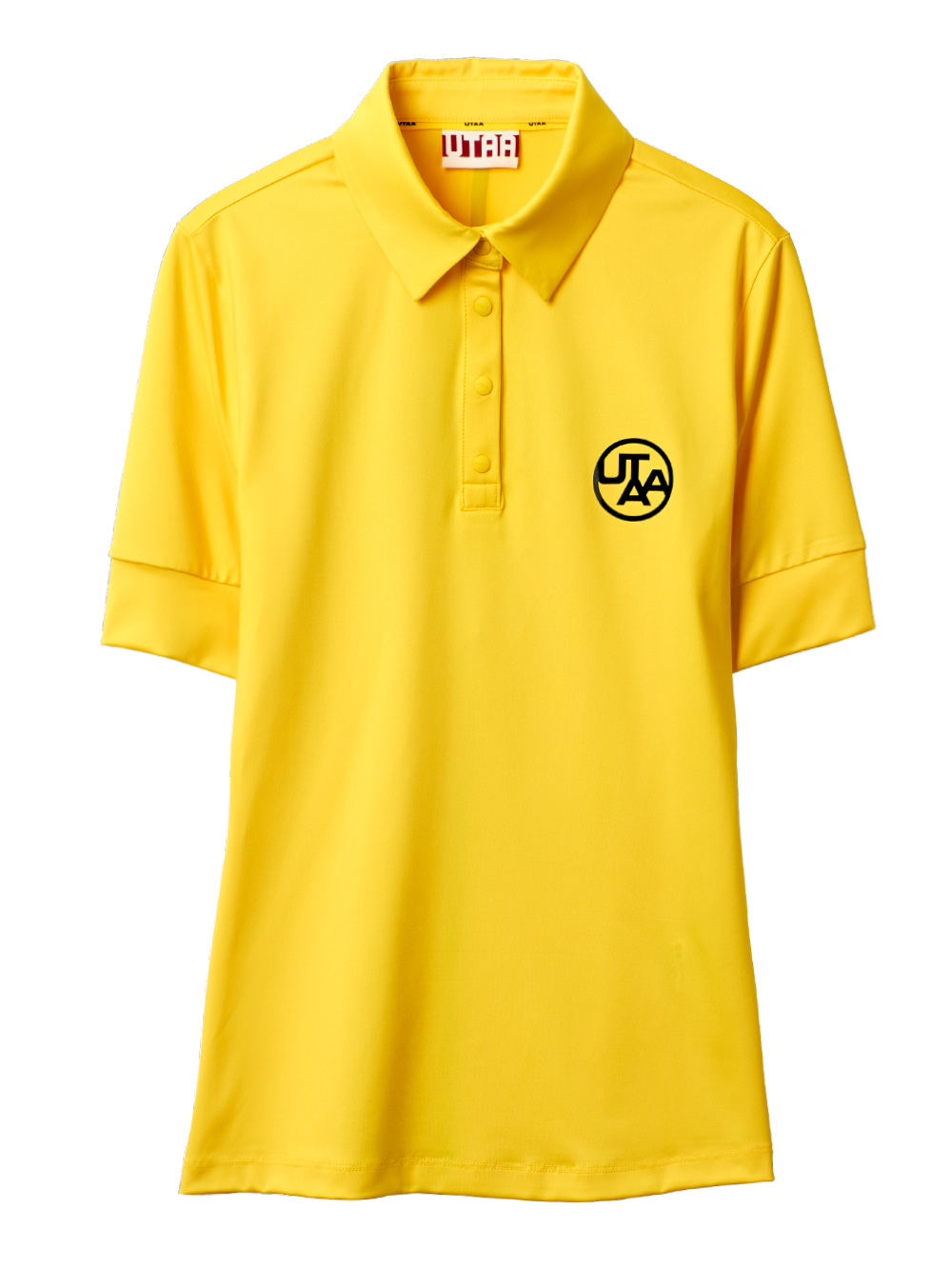 UTAA Swing Fit Tape Logo Polo Shirts : Women&#039;s Yellow (UB2TSF177YE)