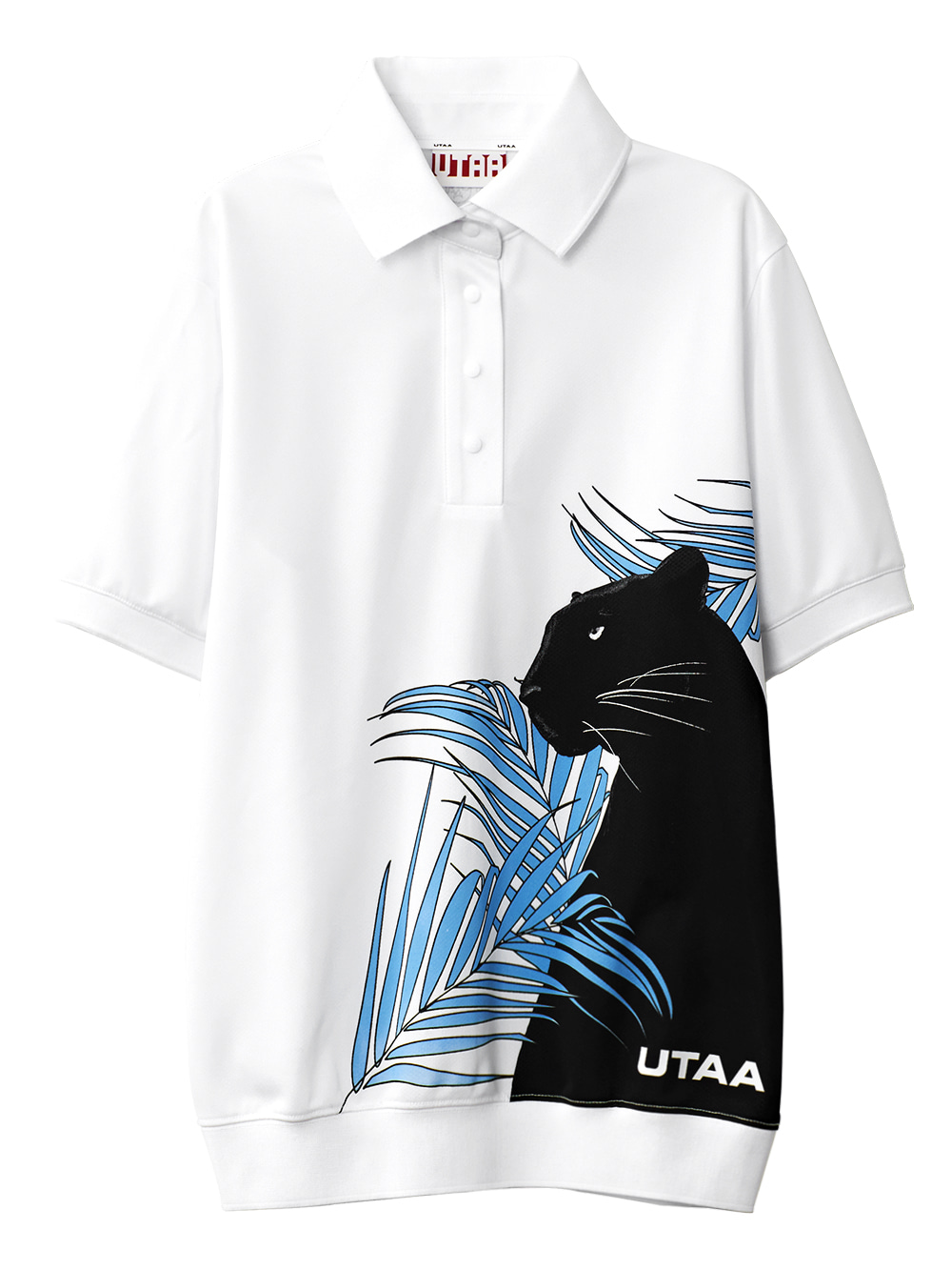 UTAA Tropical Panther PK T-shirts : Women&#039;s (UB2TSF351WH)