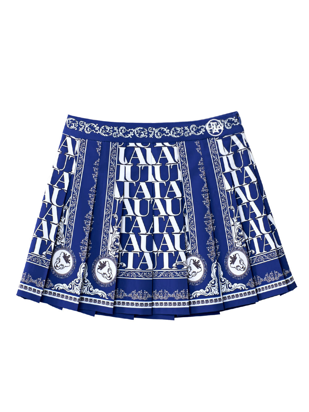 UTAA Blanc Baroque Pleats Skirt : Blue (UB2SKF340BL)