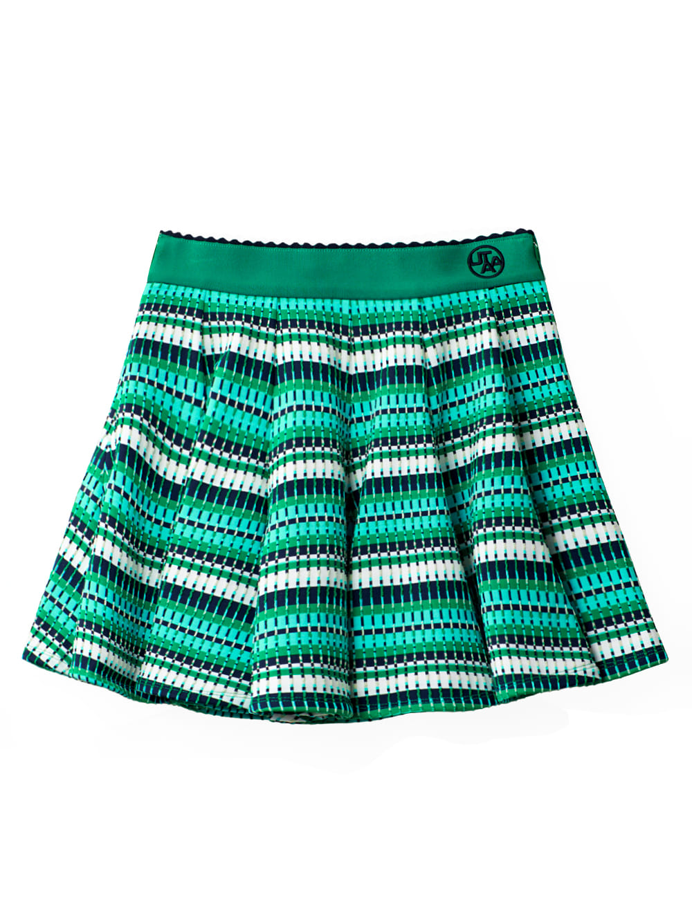 UTAA Spread Pattern Pinking Flare Skirt : Green (UB3SSF720GN)