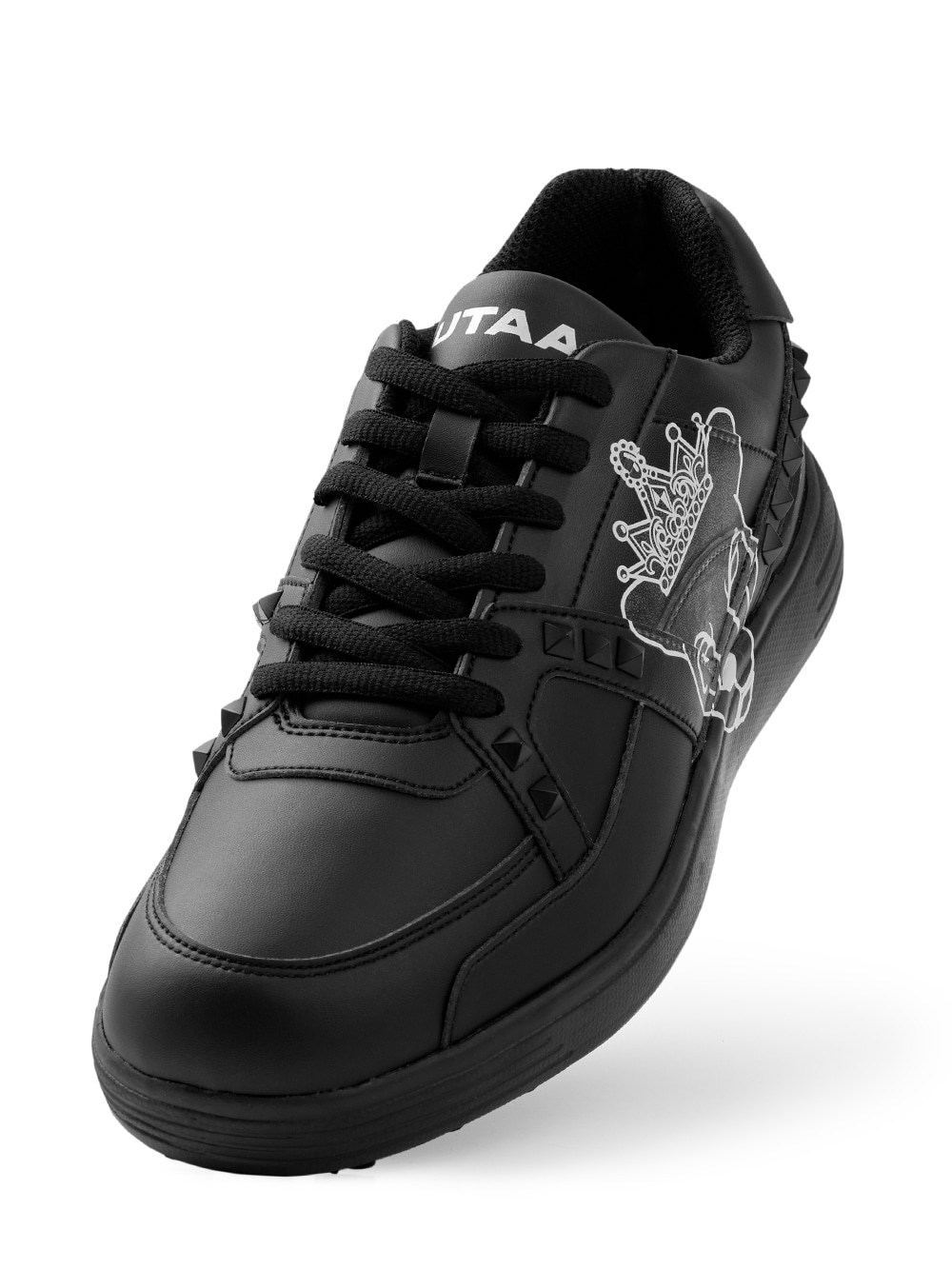 UTAA Crown Panther Golf Sneakers : Men&#039;s Black (UB0GHM102BK)