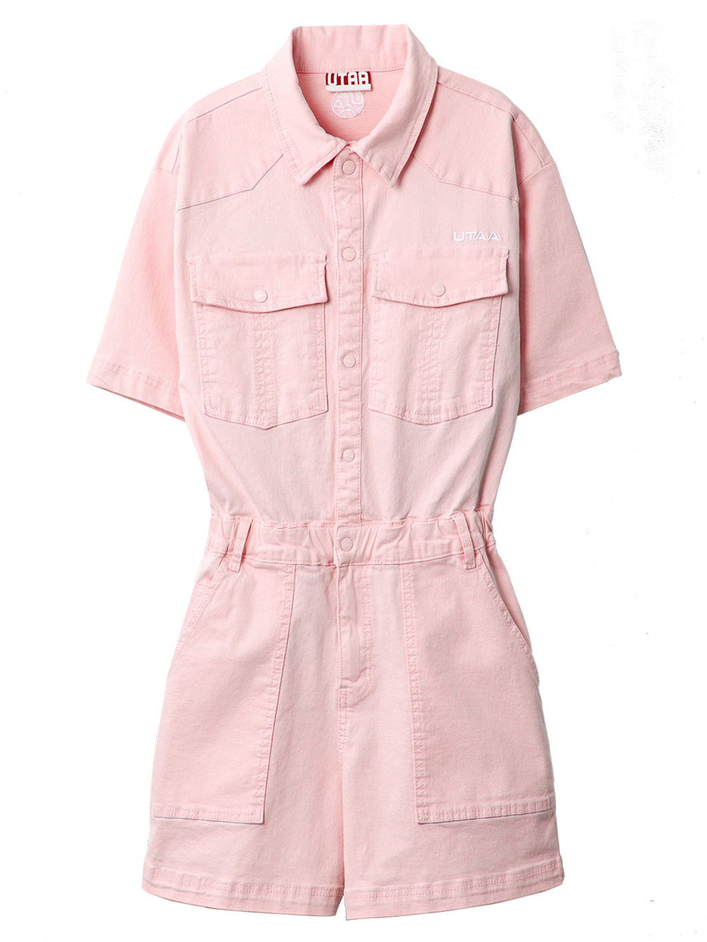 UTAA Pastel Pocket Short Jumpsuit : Light Pink (UB2OPF607LP)