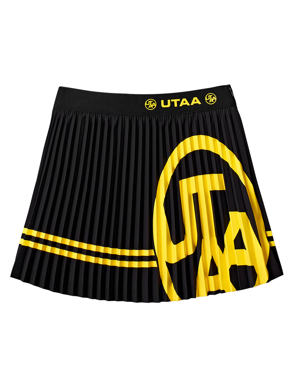 UTAA Crinkle Line Symbol Skirt : Black (UC2SKF530BK)
