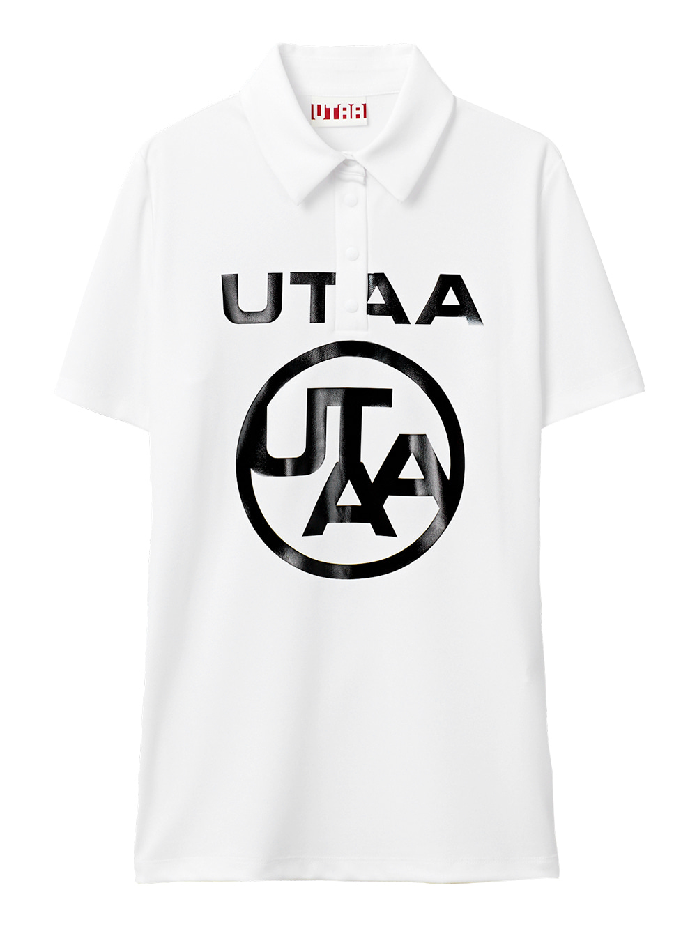 UTAA UTAA Logo Emblem Basic Polo Shirts : Women&#039;s White (UB2TSF178WH)