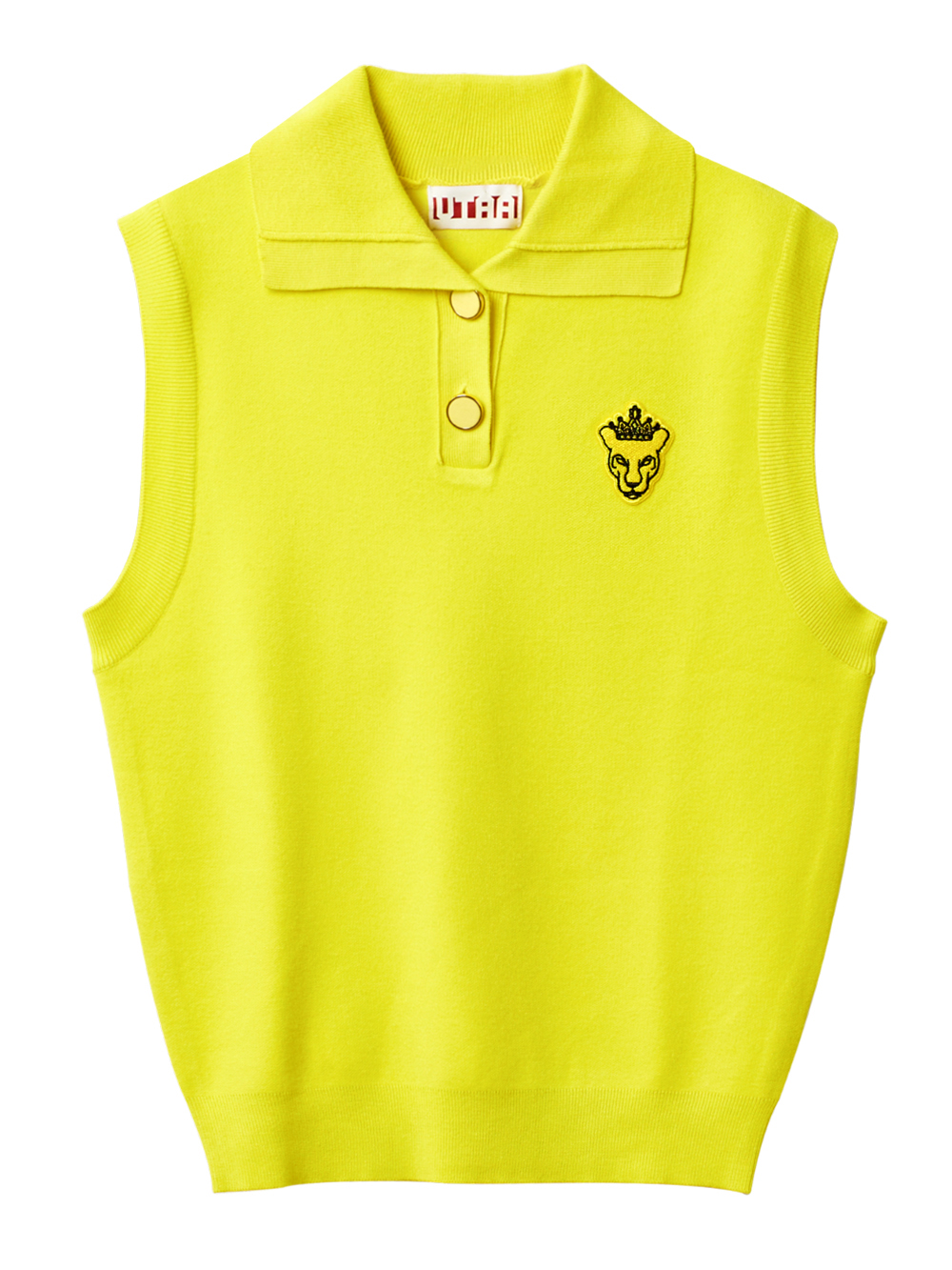 UTAA Crown Panther  Wappen Knit Vest : Women&#039;s Yellow (UB3KVF810YE)