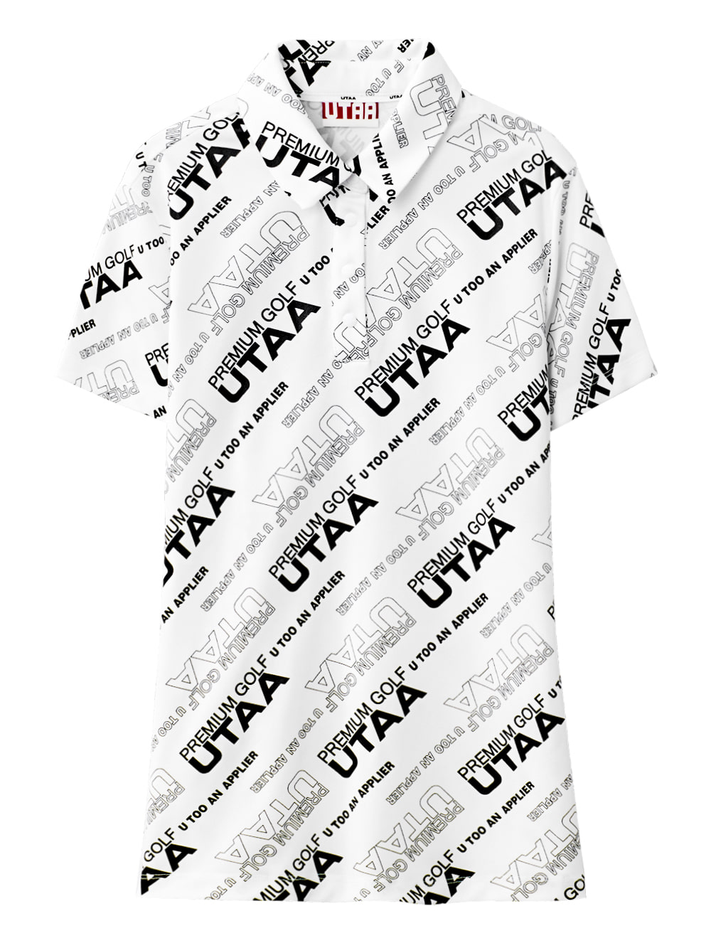 UTAA Logo Slogan Wave PK T-Shirts: White (UB2TSF391WH)