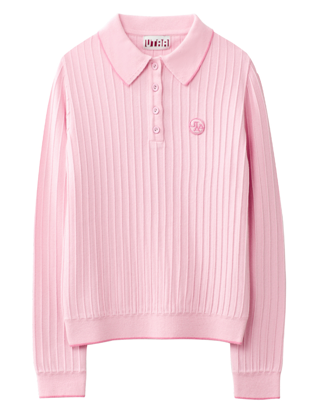 UTAA Vertical Stripe Knit Pullover : Light Pink (UB3KTF420LP)
