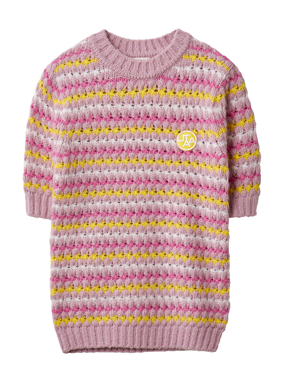 UTAA 3 Color Pop Stripe Knit Tee  : Light Pink (UB3KTF210LP)