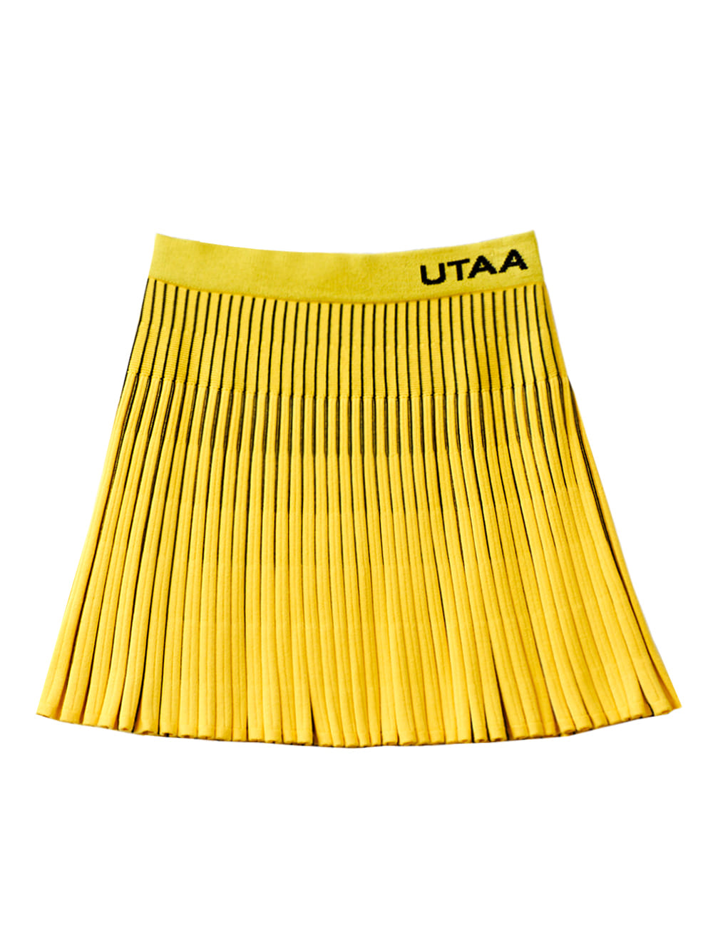 UTAA Vertical Stripe Pleats Skirt : Yellow (UB3SKF421YE)