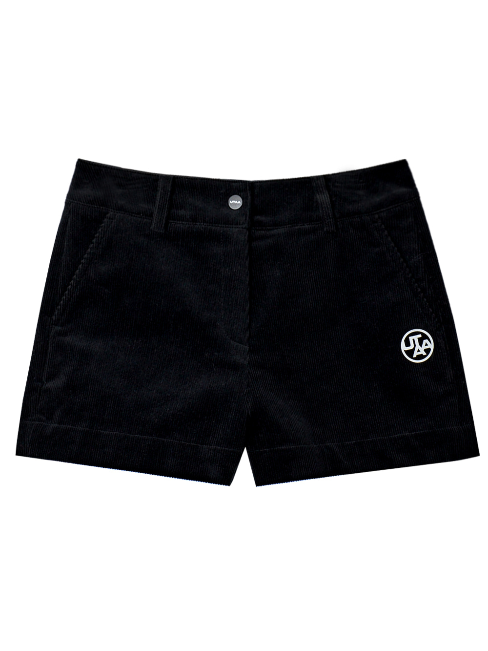 UTAA Symbol Corduroy Short Pants : Women&#039;s Black(UC1PSF602BK)