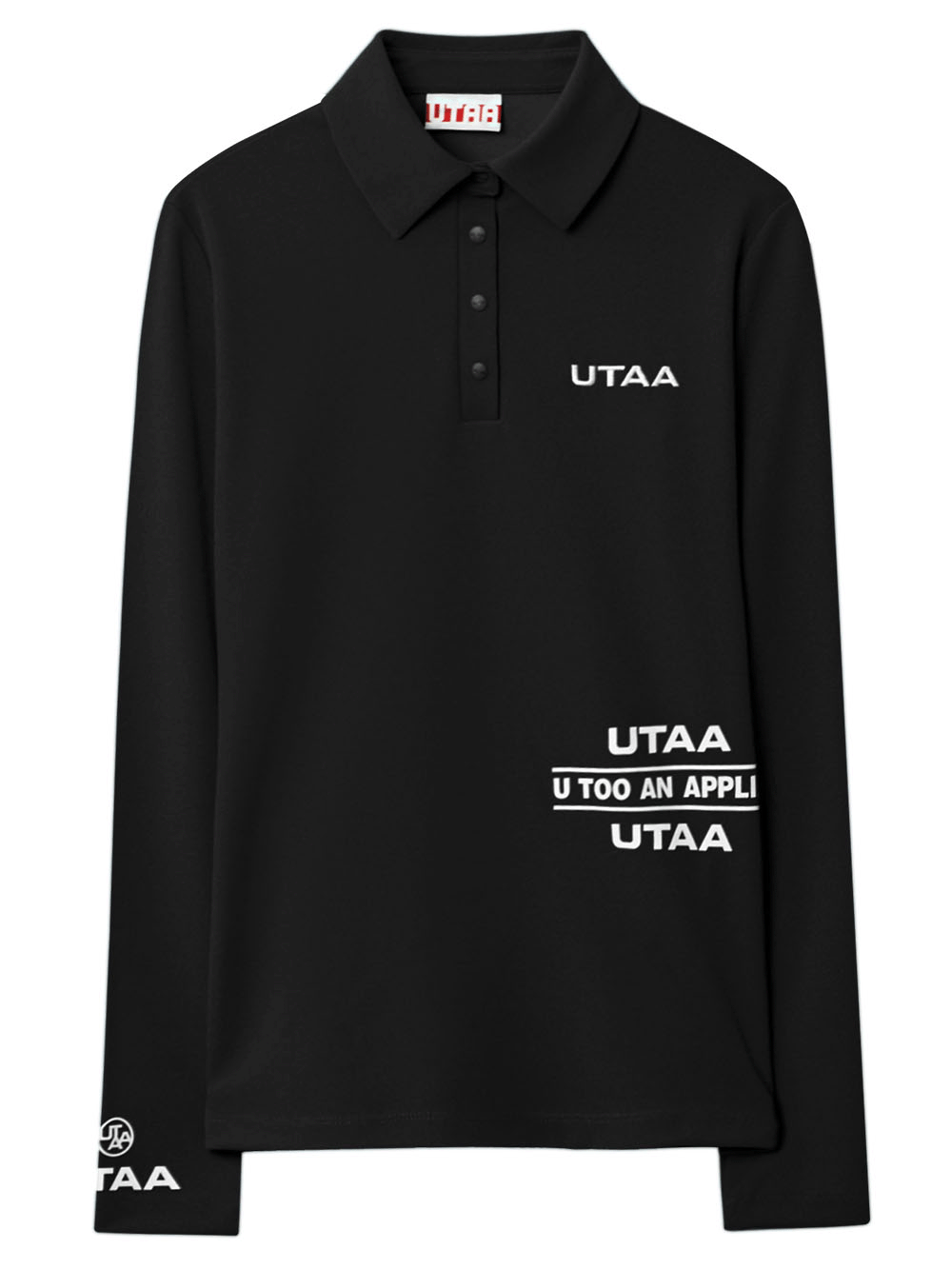 UTAA Tag Line Crown Panther PK Sleeve : Men&#039;s Black (UC1TLM761BK)