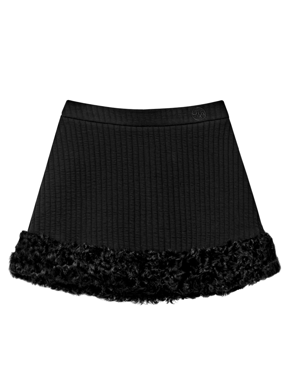 UTAA Duvet Wool Basic Skirt : Black (UB4SKF592BK)