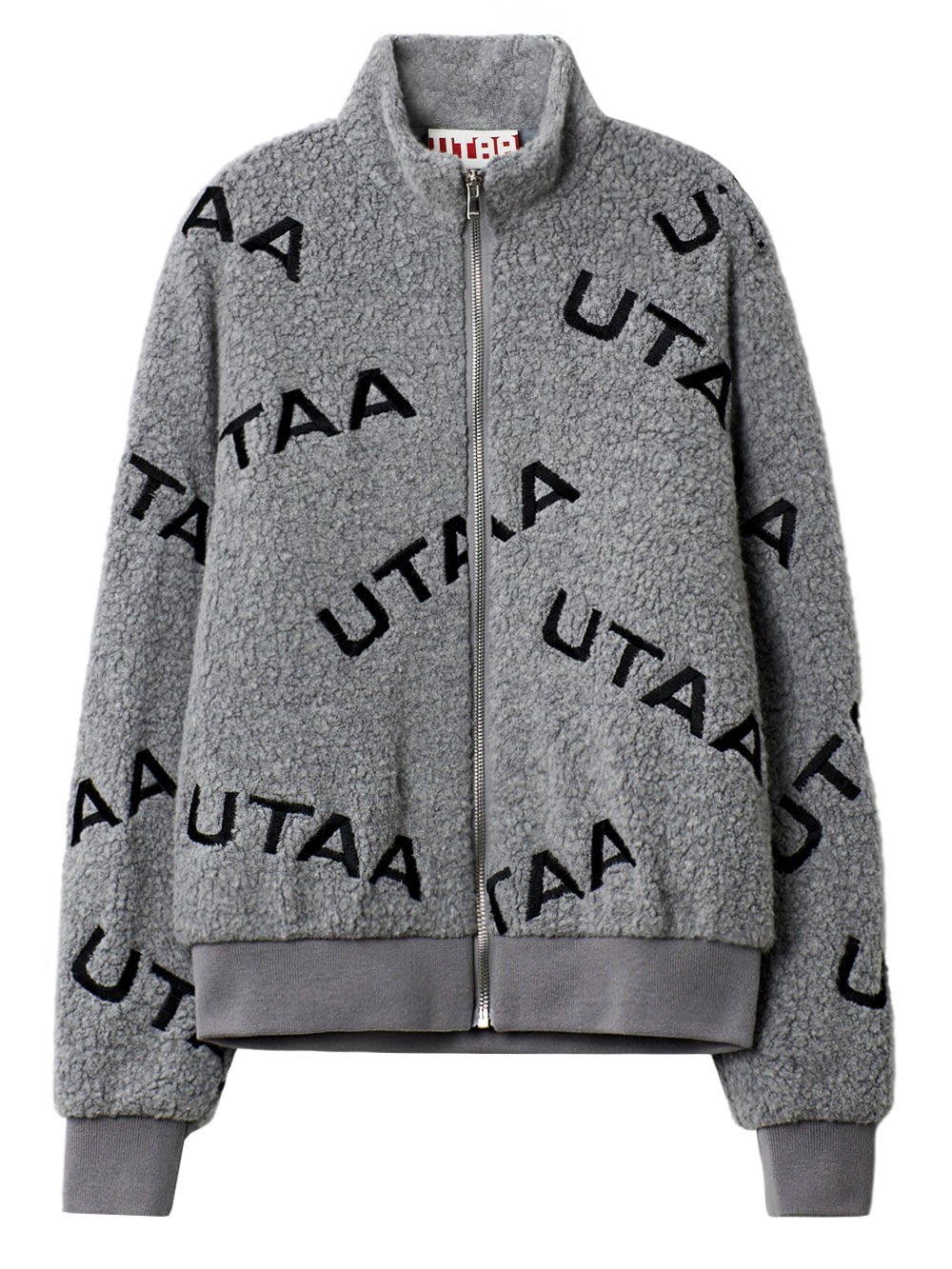 UTAA Logo Wave Graphic Fleece Jumper : Women&#039;s Grey (UB4JPF582GR)