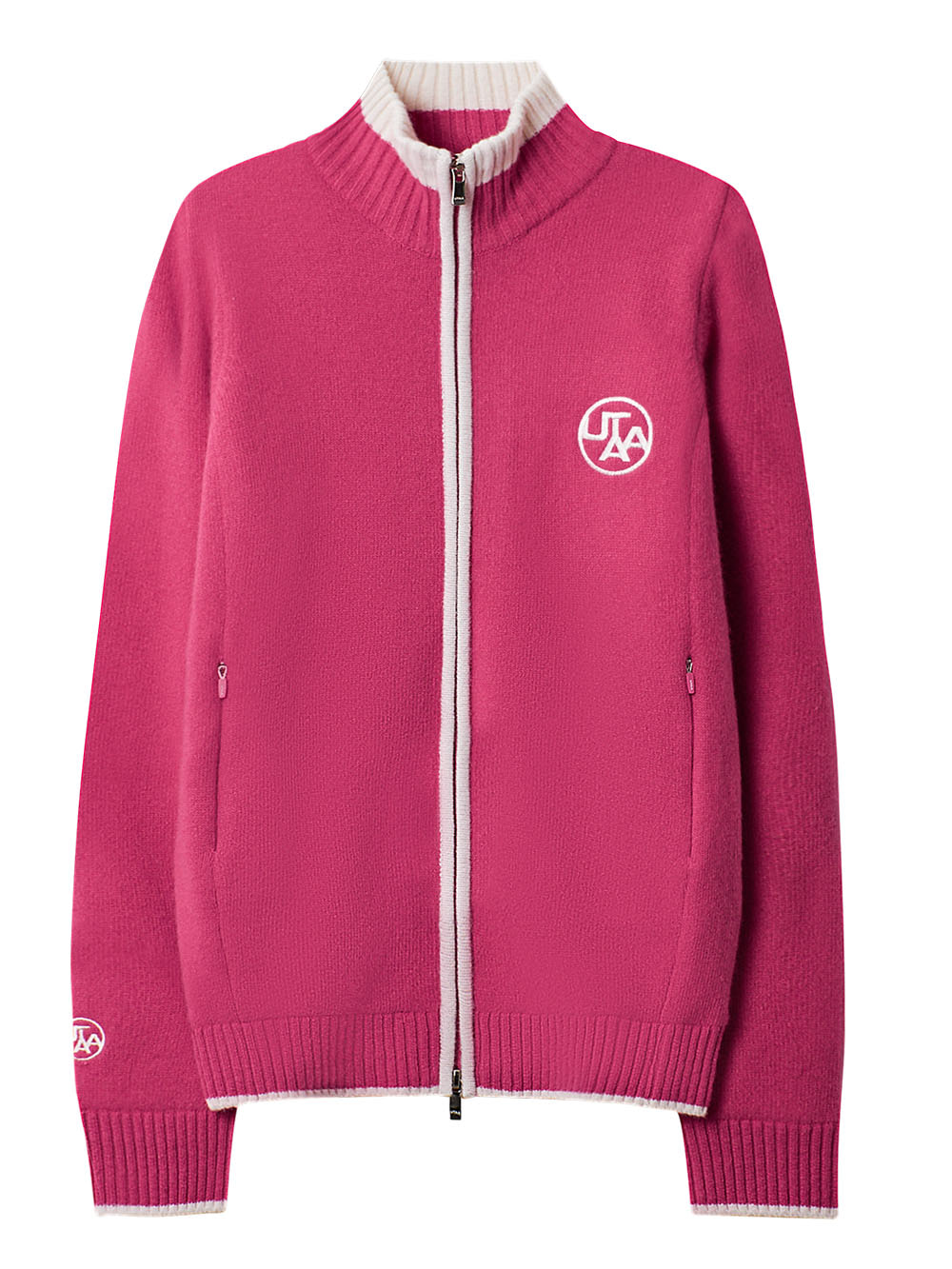 UTAA Barnes logo knit zip-up : Women&#039;s Pink (UB4KCF582PK)