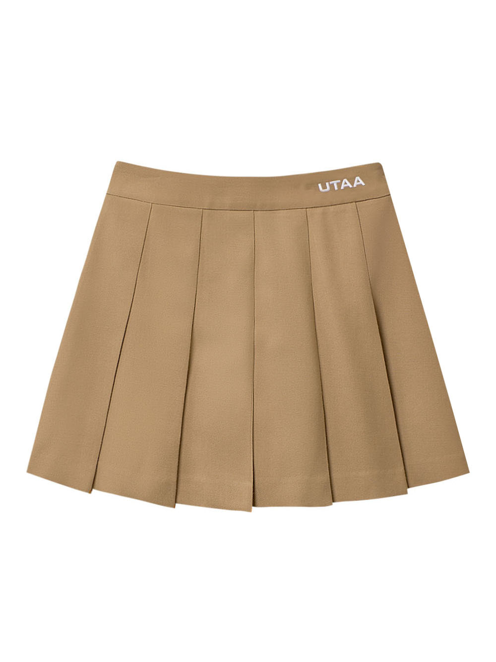 UTAA Hidden Logo Basic Fan Skirt : Beige (UC1SKF764BE)