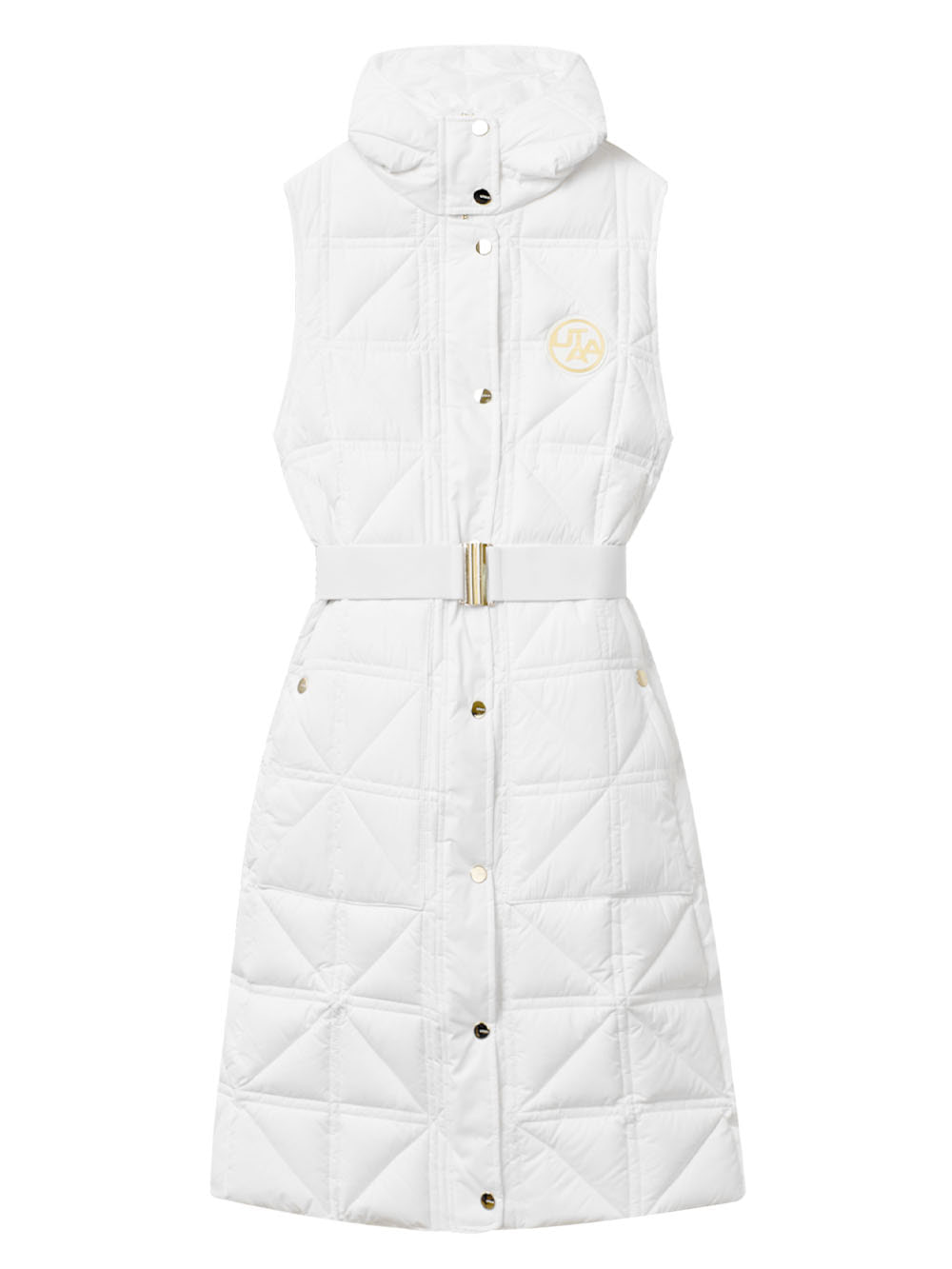 UTAA Gold Long Down Padding Vest : Women&#039;s White (UB4DVF748WH)