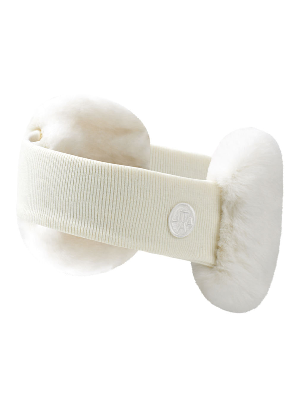UTAA Symbol Knit Fur Ear Warmer : White(UB4GXU626WH)
