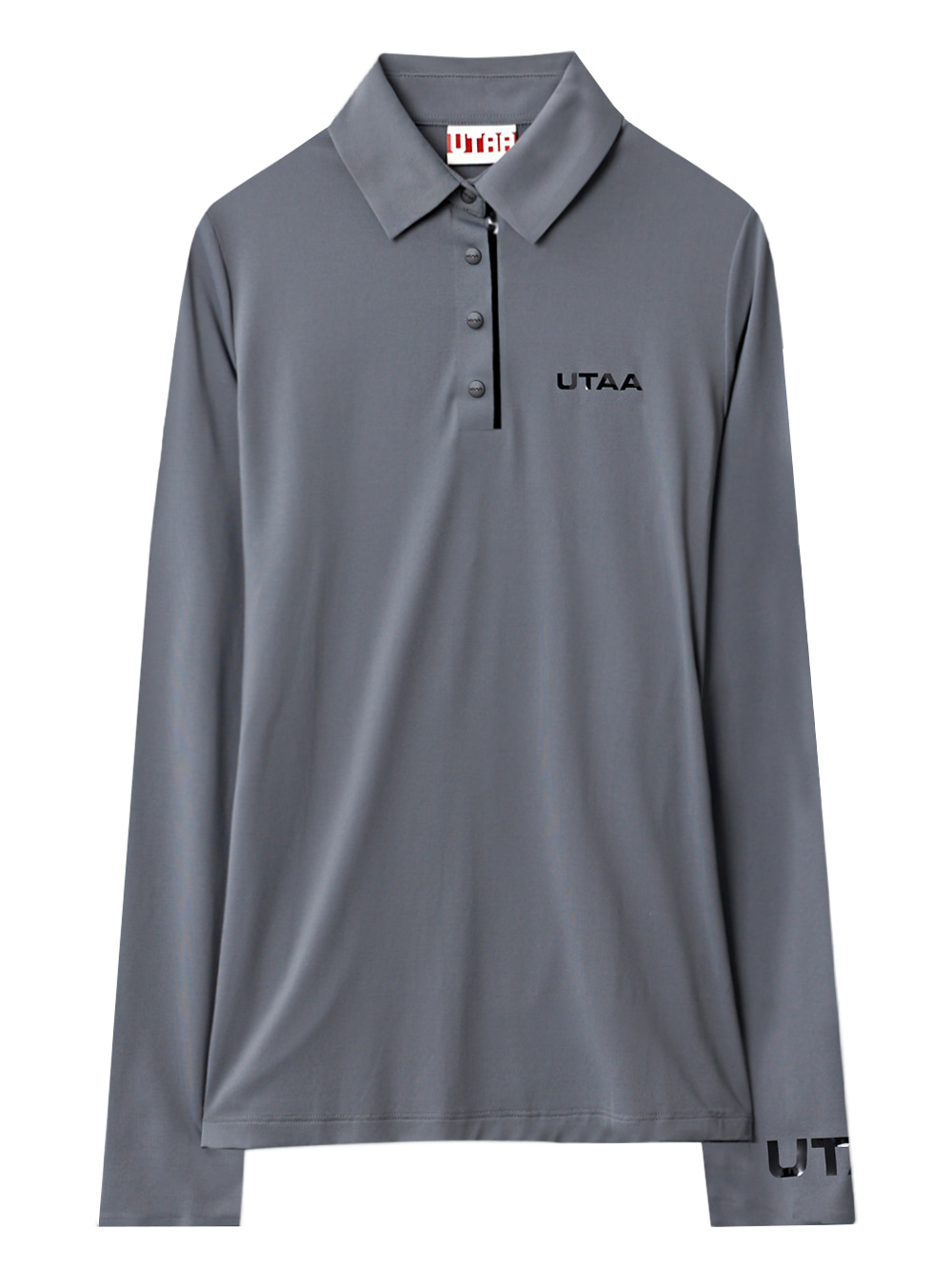 UTAA Swing Fit Logo Tape Pk Sleeve : Women&#039;s Dark Grey(UB4TLF533DG)