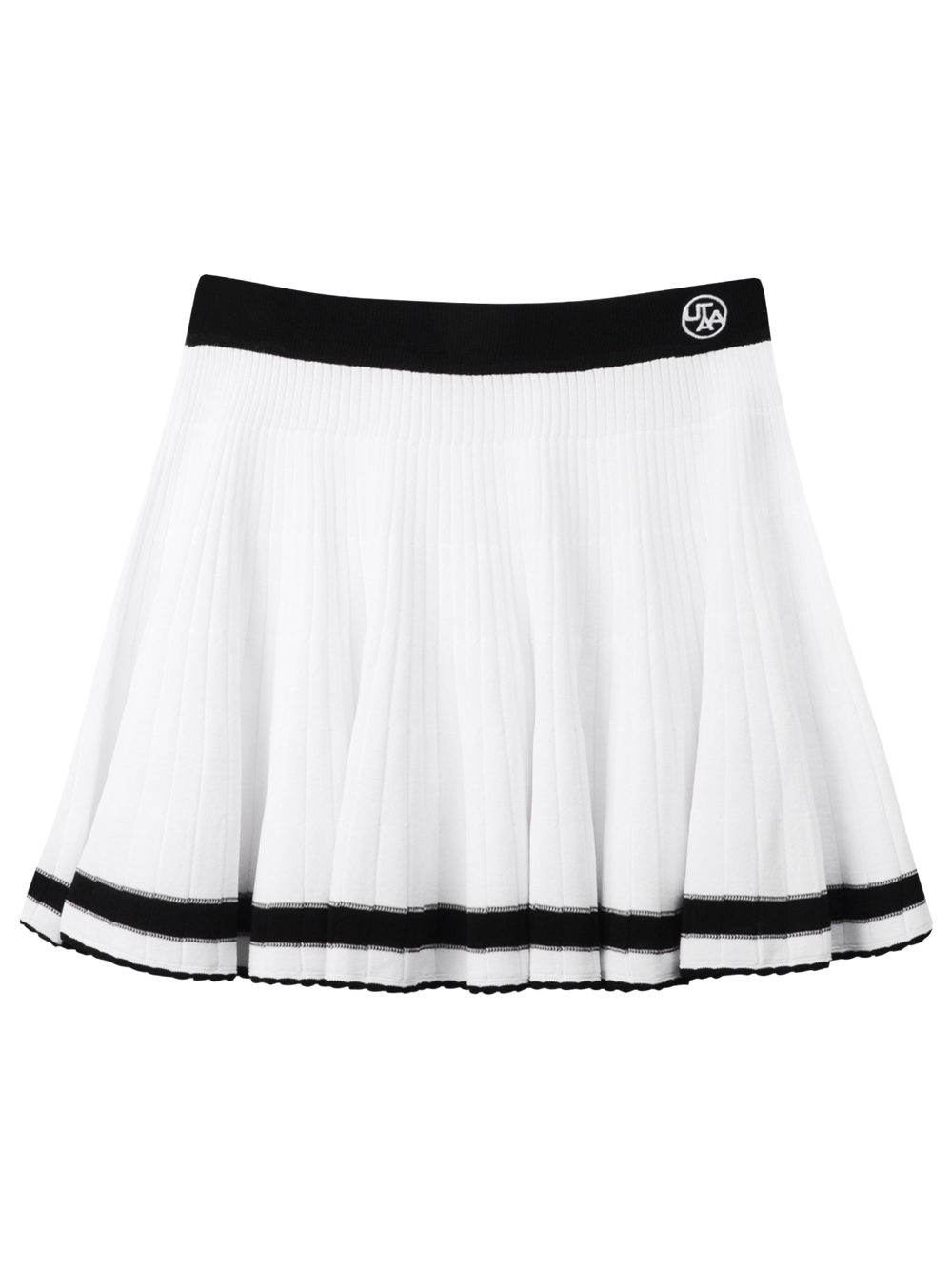 UTAA Wave Flare Knit Skirt : Women&#039;s White (UC3SKF414WH)