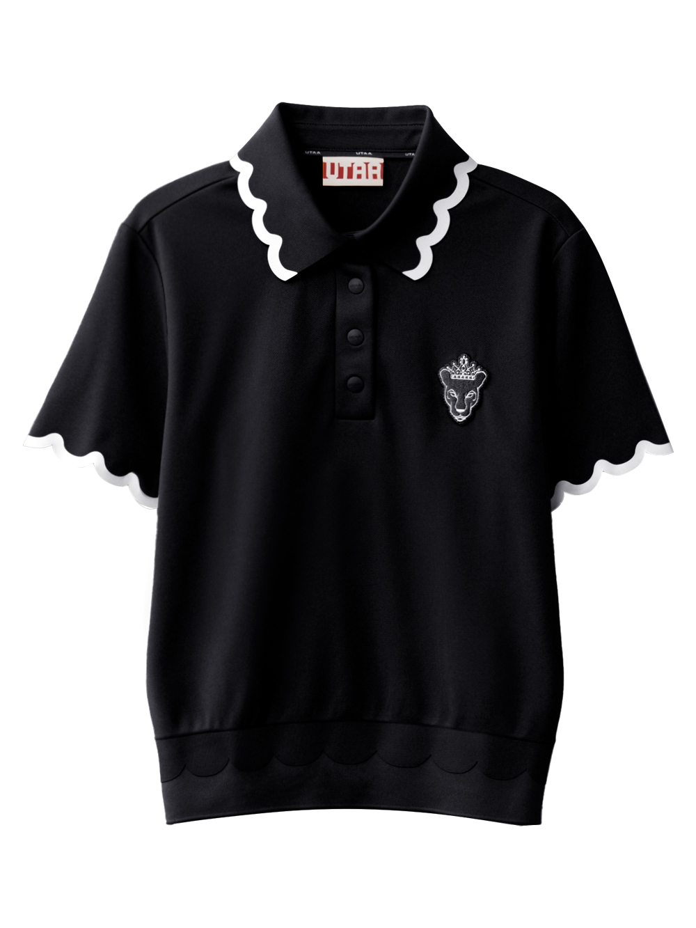 UTAA Tilde Wave Crown Panther T-Shirt : Black  (UC3STF260BK)