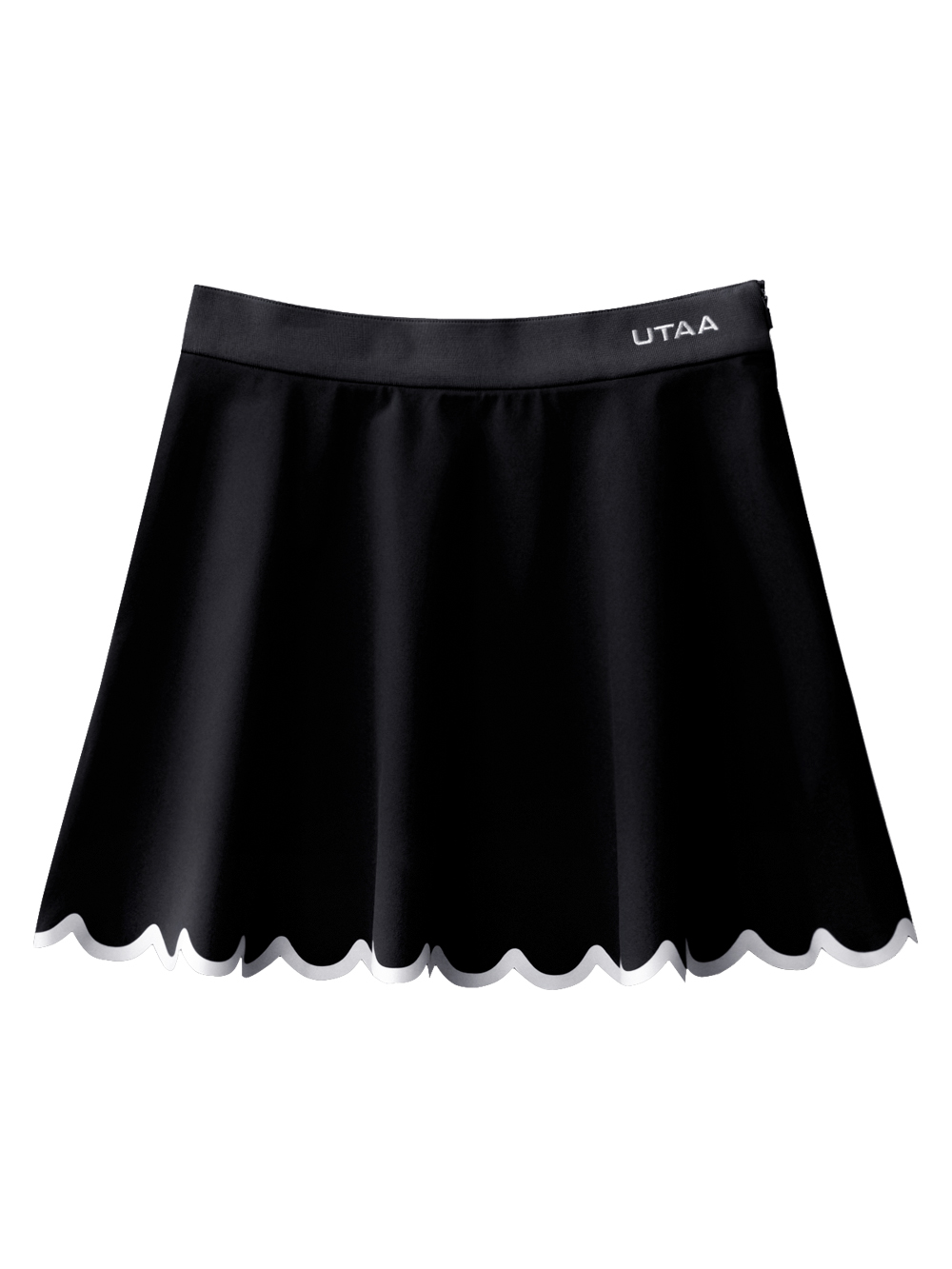 UTAA Tilde Wave Flare Skirt : Black  (UC3SKF260BK)