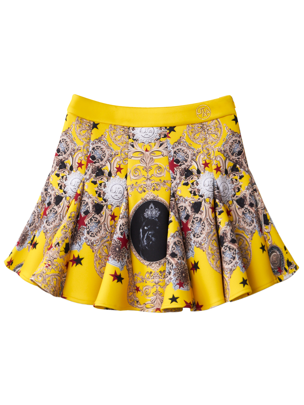 UTAA Crown Panther Baroque Flare Skirt : Women&#039;s Yellow (UC2SSF420YE)