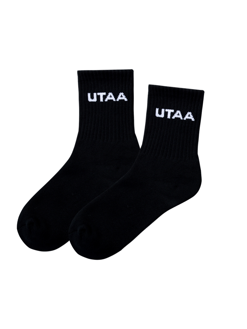 UTAA Simple Logo Socks : Women&#039;s Black (UC0GSF148BK)