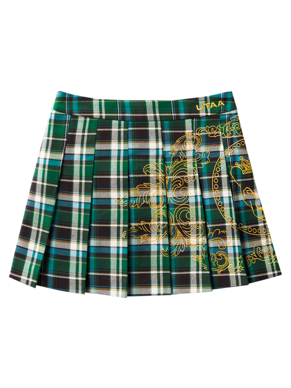 UTAA  Imperial Gold Check Flare Skirt   : Women&#039;s Green(UC4SKF164GN)