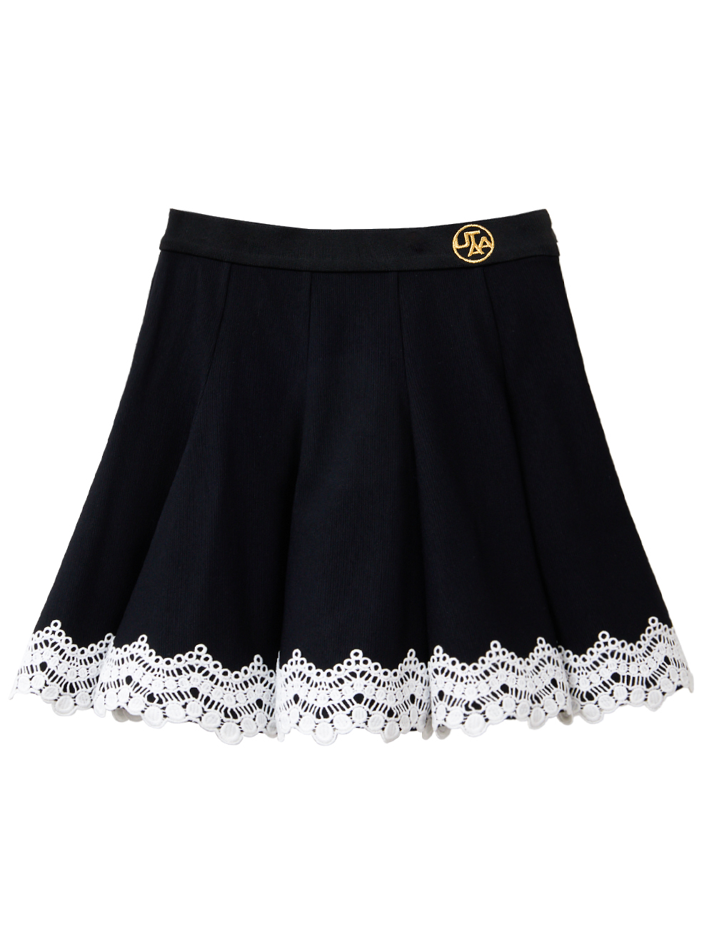 UTAA Punching Lace Flare Skirt  : Black (UC4SSF210BK)